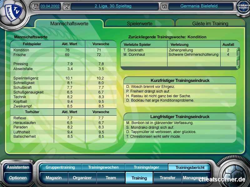 Anstoss 4: Neue Fakten   Screenshot