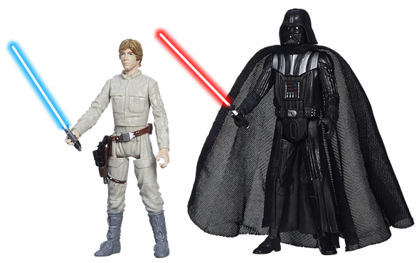 Stwar Wars Figuren mit Laserschwertern