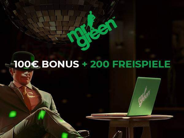 Willkommensangebot Mr Green Casino Mr Green bietet Neukunden Bonusgeld bis zu 100 Euro